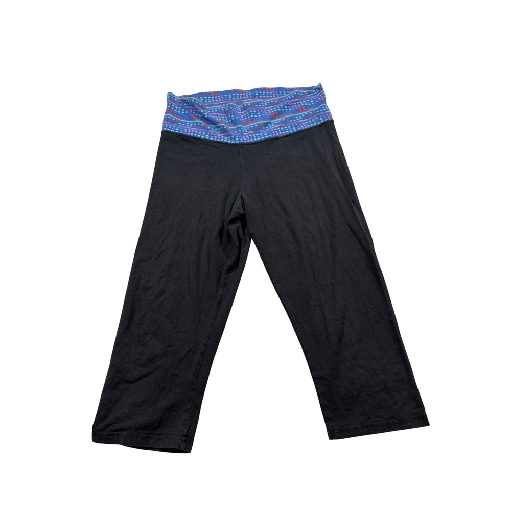 Aerie Slim Gym Geometric Waistband Cropped Leggings Athleisure Running Large